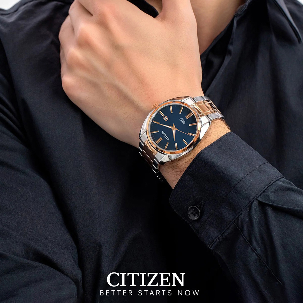Đồng Hồ Nam Citizen Dây Thép Không Gỉ BI5104-57L - Mặt Xanh