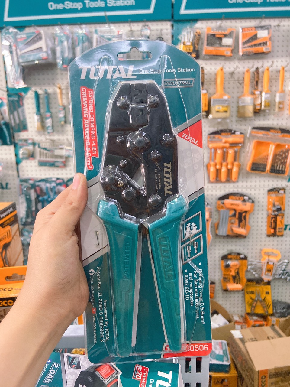 Kềm bấm cos  đầu dây cách  điện AWG20- 10 total THCPJ0506