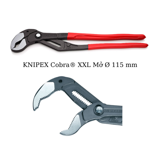 Kìm Nước Mỏ Quạ Knipex Cobra XXL 87 01 560 Mở đến Ø115mm Chiều dài 560mm - Sản Xuất Tại Đức