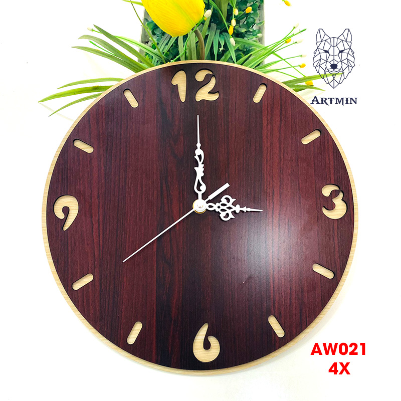 AW021 - Đồng Hồ Gỗ Treo Tường – Décor Trang Trí Vui Nhộn