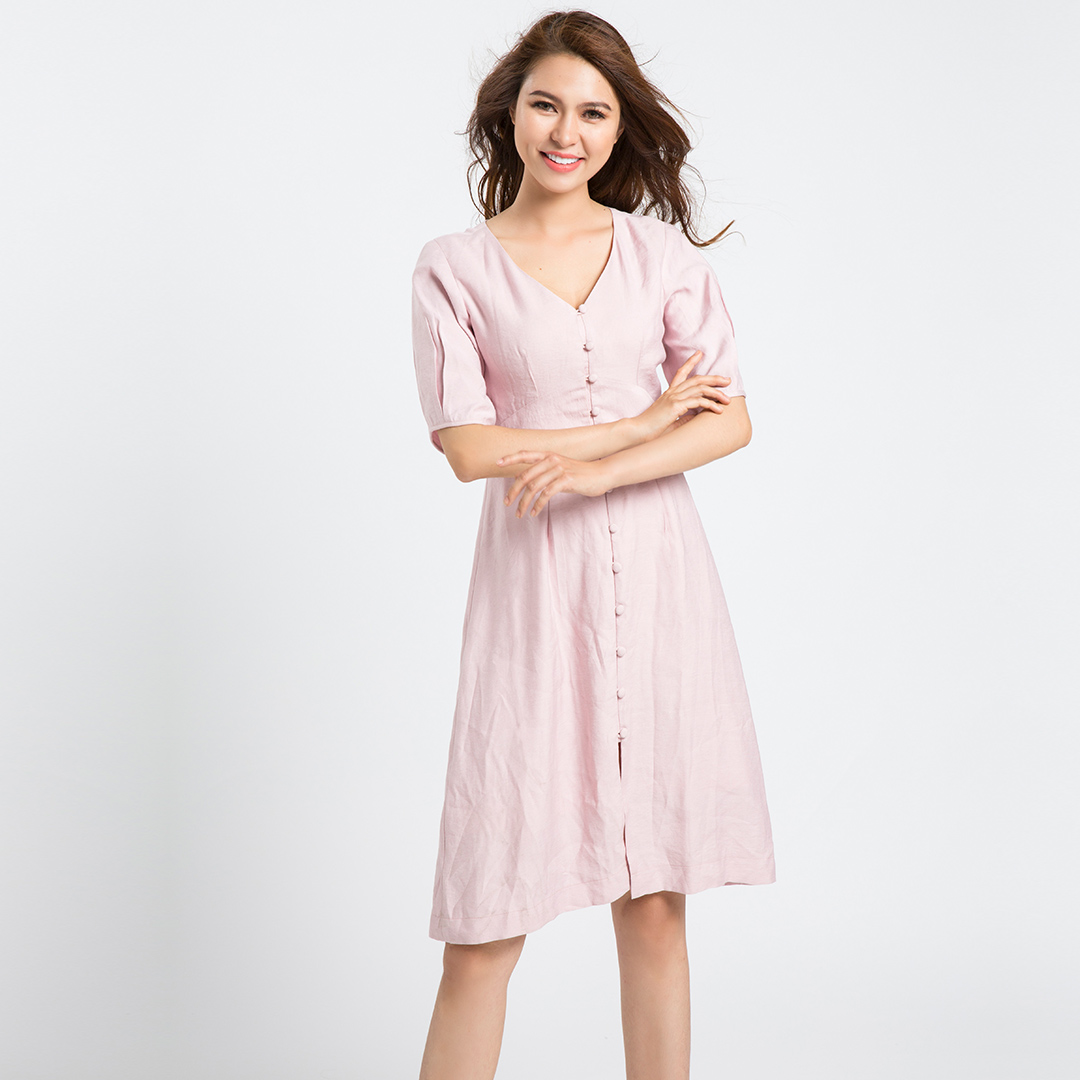 Đầm Ôm Ngực Hity DRE077 (Hồng Anh Đào Sakura)