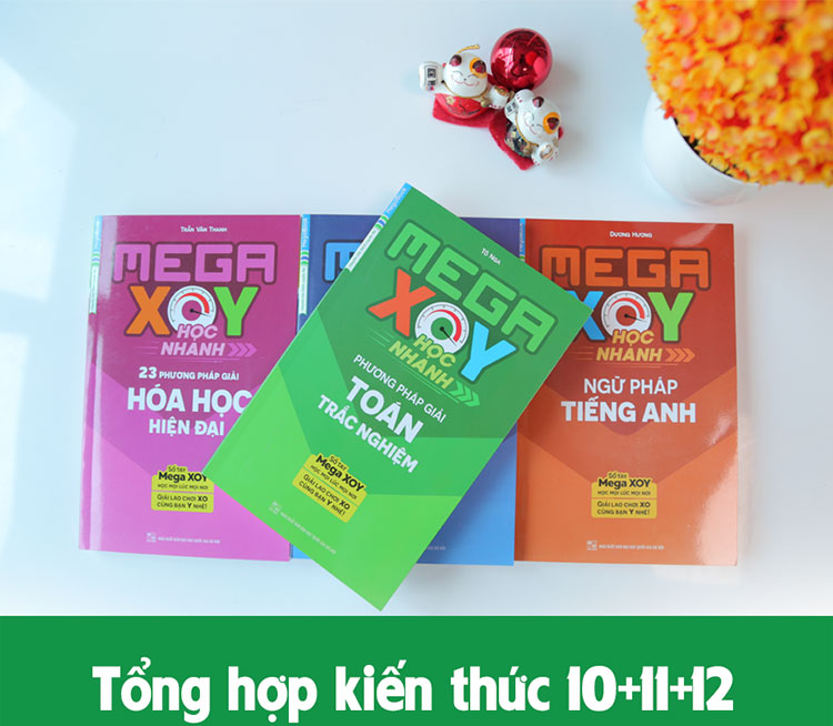 Combo 4 Cuốn Sổ Tay Mega XOY - Học Nhanh Phương Pháp Giải: Toán Học - Vật Lý - Hóa Học - Tiếng Anh