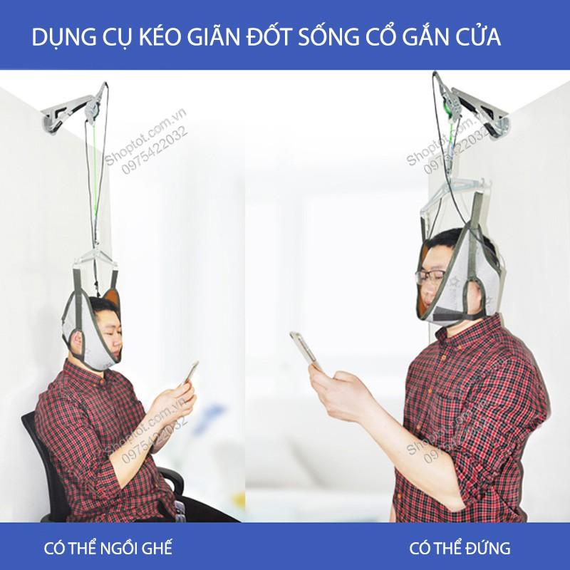 DỤNG CỤ KÉO GIÃN ĐỐT SỐNG CỔ HỖ TRỢ ĐIỀU TRỊ THOÁI HÓA ĐỐT SỐNG CỔ, LOẠI GẮN CỬA DKDC.GC02, DÂY CÁP LỤA INOX 304