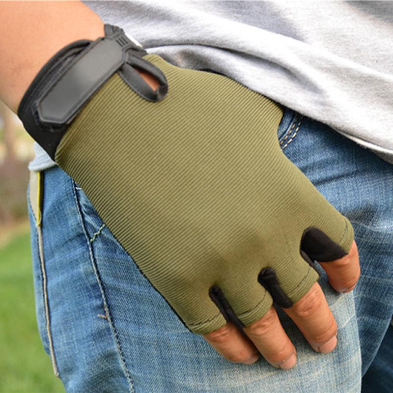 Găng tay đầy đủ ngón tay của nam giới Găng tay chiến thuật quân sự Motorcyclist bắn súng AirSoft chiến đấu lái xe đi xe đạp găng tay Color: Black Size: L