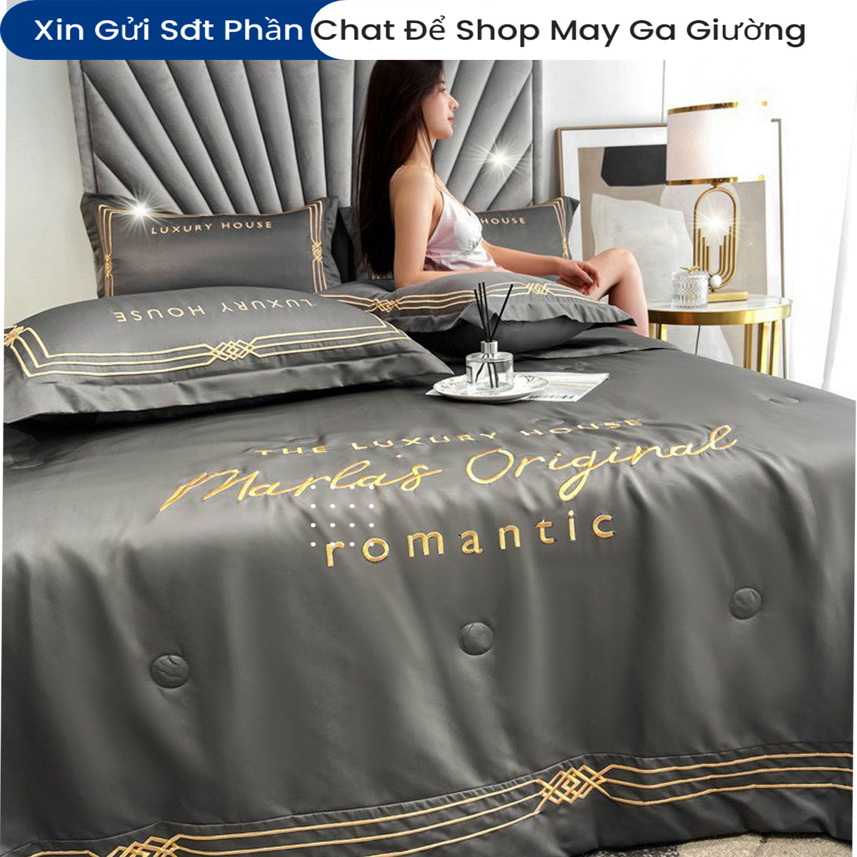 Bộ Chăn Ga Vỏ Gối Đệm Phi Lụa Nhập Khẩu Marlas Bộ Drap Giường Lụa Tencel Cao Cấp Bo Chun Drap Chăn Chần Bông