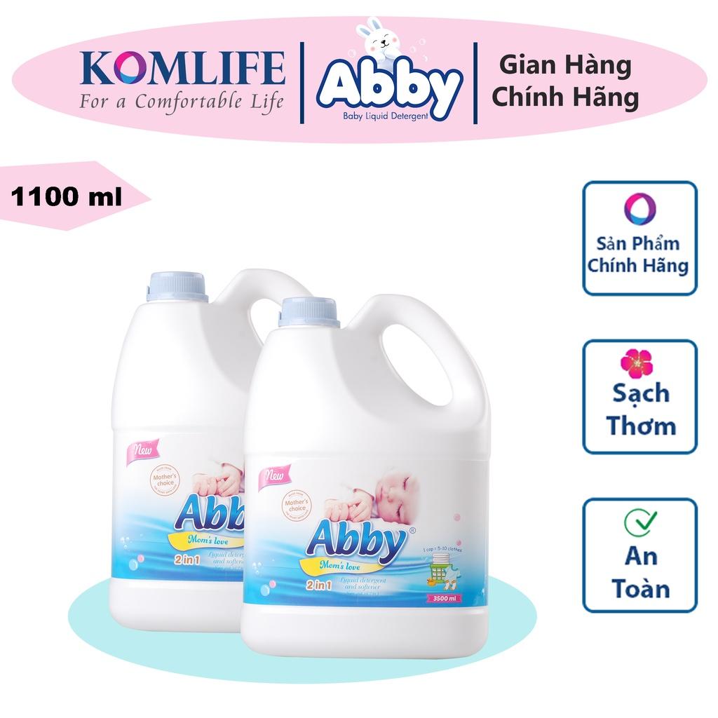 Nước giặt xả mẹ và bé 3500 ml ABBY an toàn, làm mềm vải, hương thơm dịu nhẹ, sạch vết bẩn trẻ em