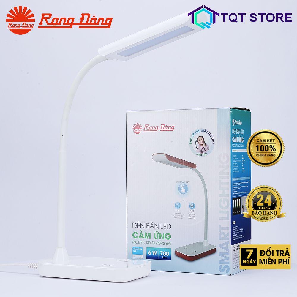 Đèn bàn LED Cảm ứng Rạng Đông, Bảo vệ thị lực, chống cận thị, Bảo hành chính hãng, Model: RD-RL-20V2