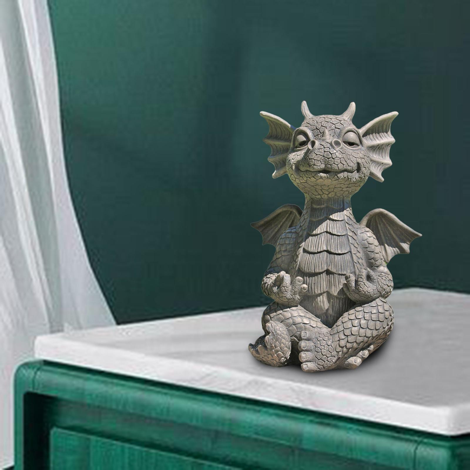 2x Dragon Statue Figurine Ornament Sculpture for Decoration