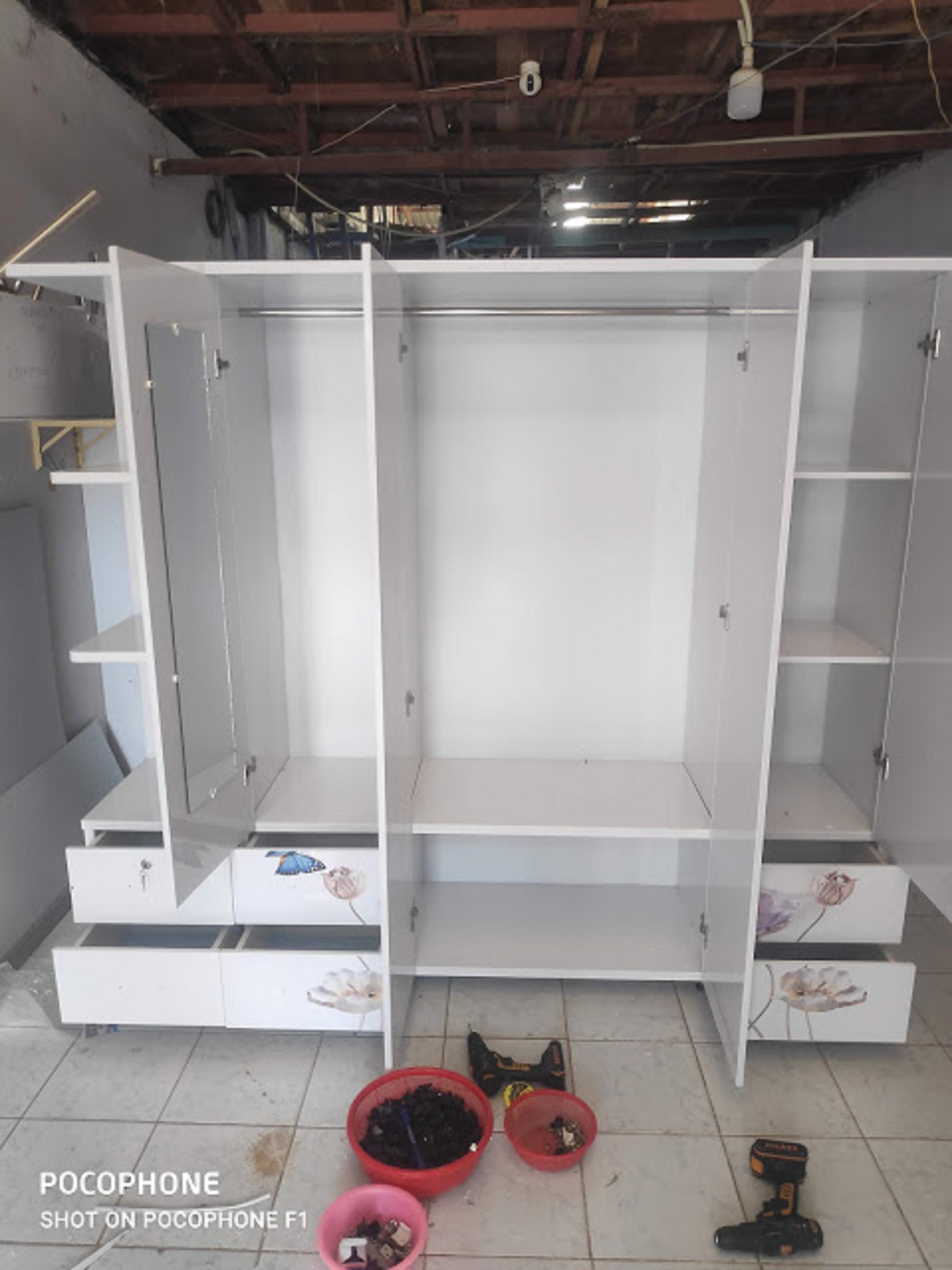 Tủ Nhựa Đài Loan 4 Cánh 1 kệ In 3D 125
