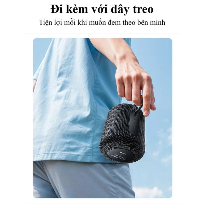 Loa Bluetooth Hoco HC30 Led RGB Bản Nâng Cấp Pin 1800mAh, Bluetooth V5.4, hỗ trợ thẻ nhớ TF, cắm USB phát nhạc - Hàng chính hãng