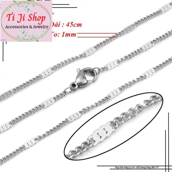 DÂY CHUYỀN NỮ INOX KIỂU LẶC SIÊU NHÍ DẬP CÁCH ĐIỆU D - đẹp, không đen