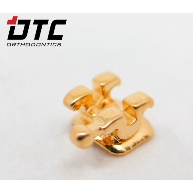 Mắc cài inox thường gold_DTC (Zeal MBT Brackets 345 with hooks Golden) _Mắc cài_Dùng trong nha khoa_Niềng răng_Chỉnh nha [Chính hãng][Ảnh thật]