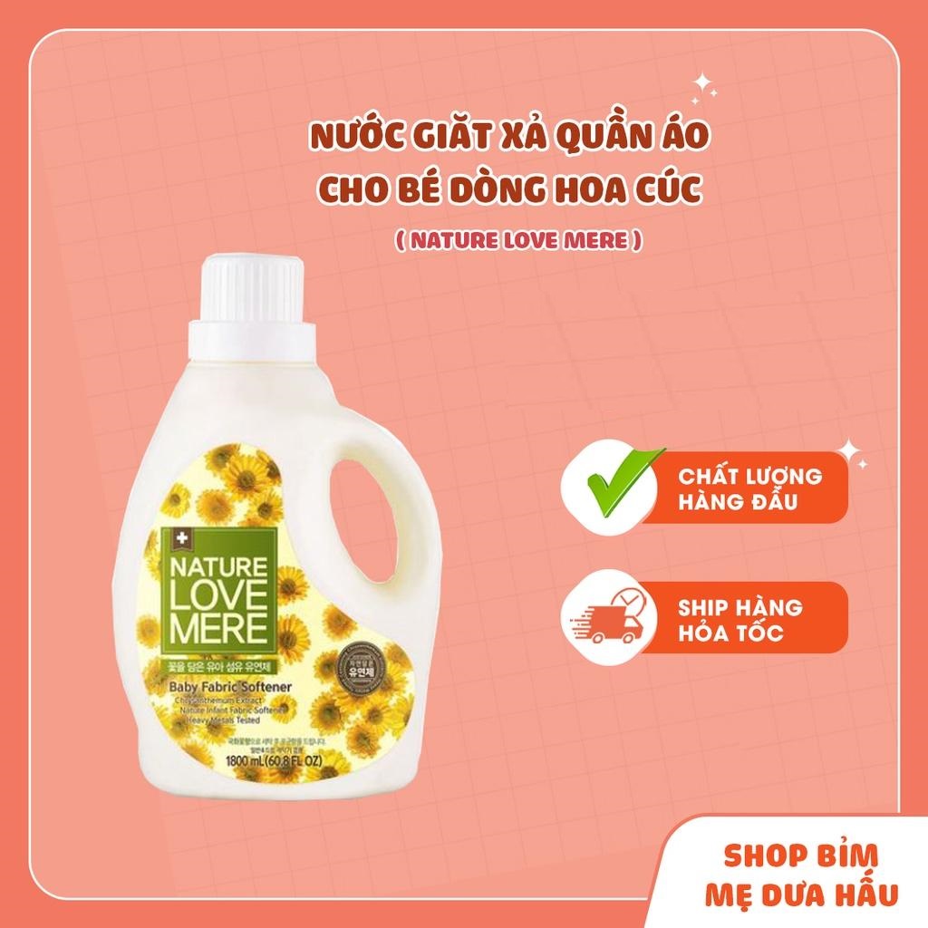 NƯỚC GIẶT/XẢ QUẦN ÁO TRẺ EM NATURE LOVE MERE HOA CÚC 1800ml/1300ml