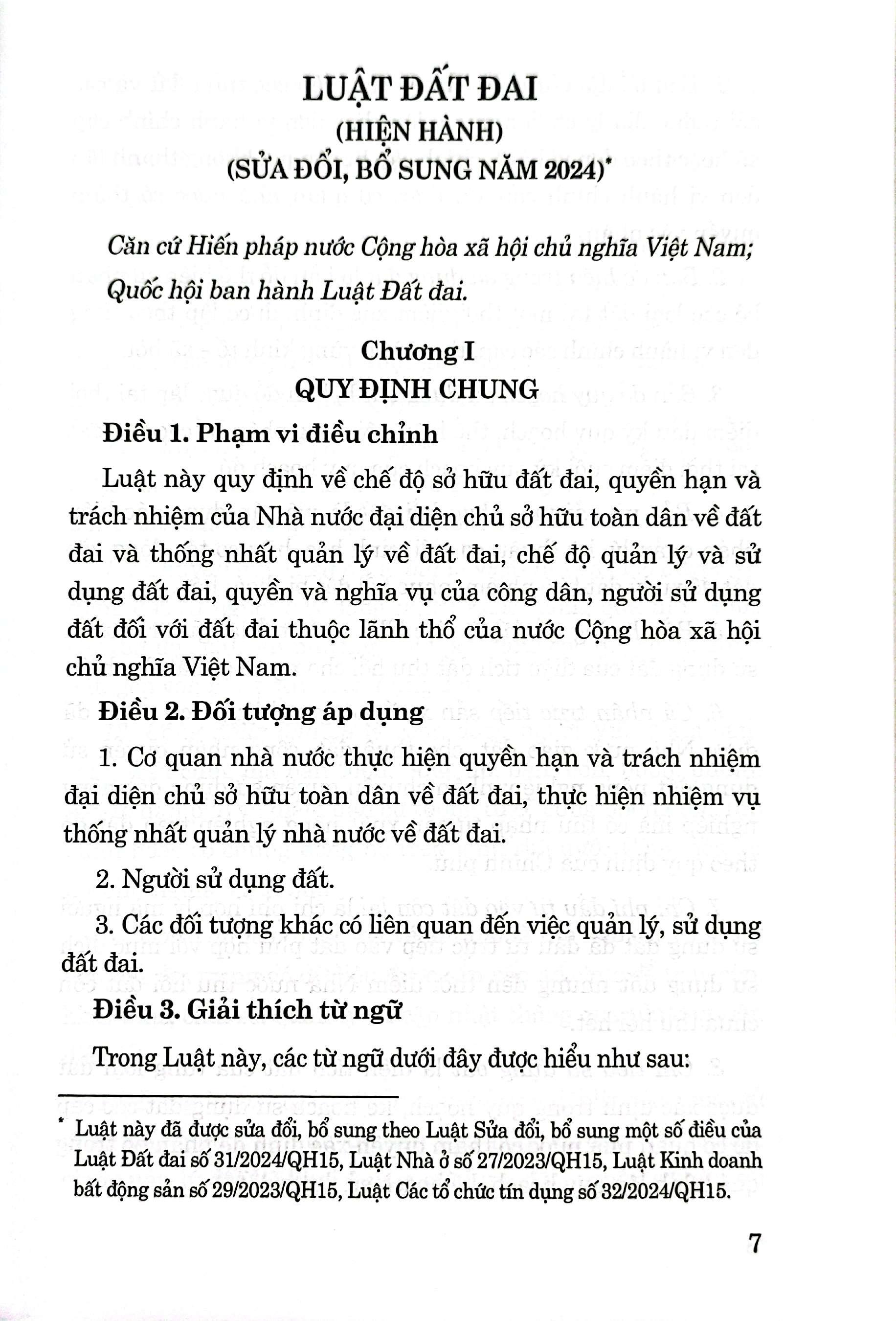 Sách - Luật Đất Đai (Hiện Hành, Sửa Đổi, Bổ Sung Năm 2024)