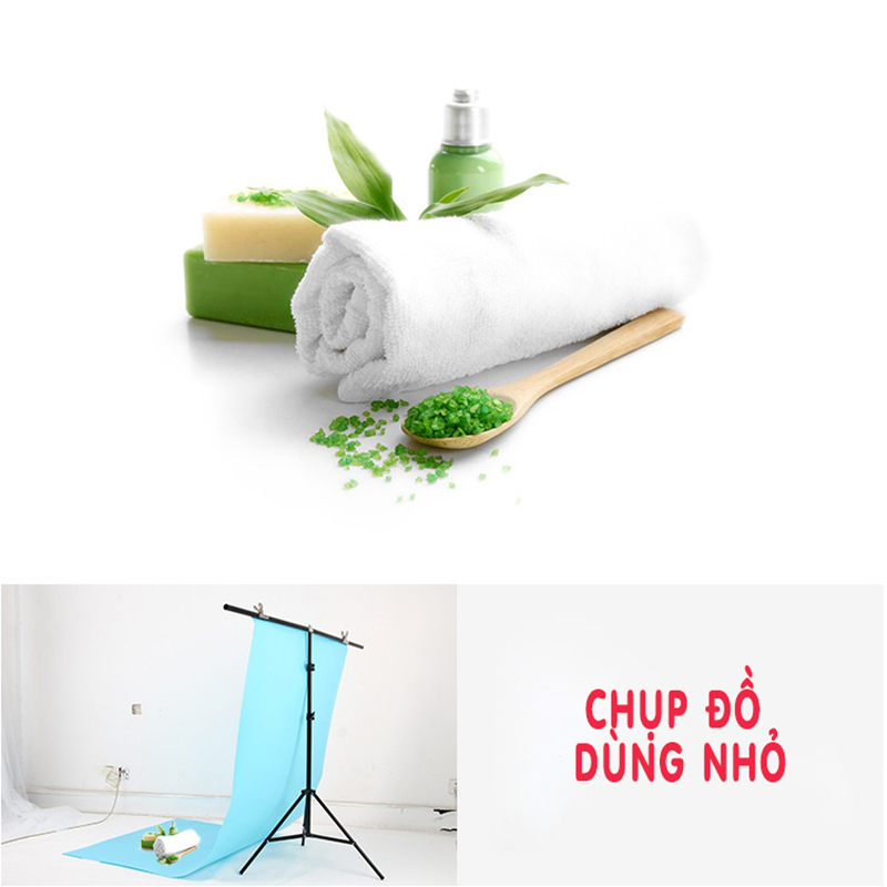 Bộ khung chữ T treo phông nền chụp ảnh sản phẩm, thời trang, lookbook, livestream bán hàng chuyên nghiệp 3 kích thước nhỏ, vừa, lớn