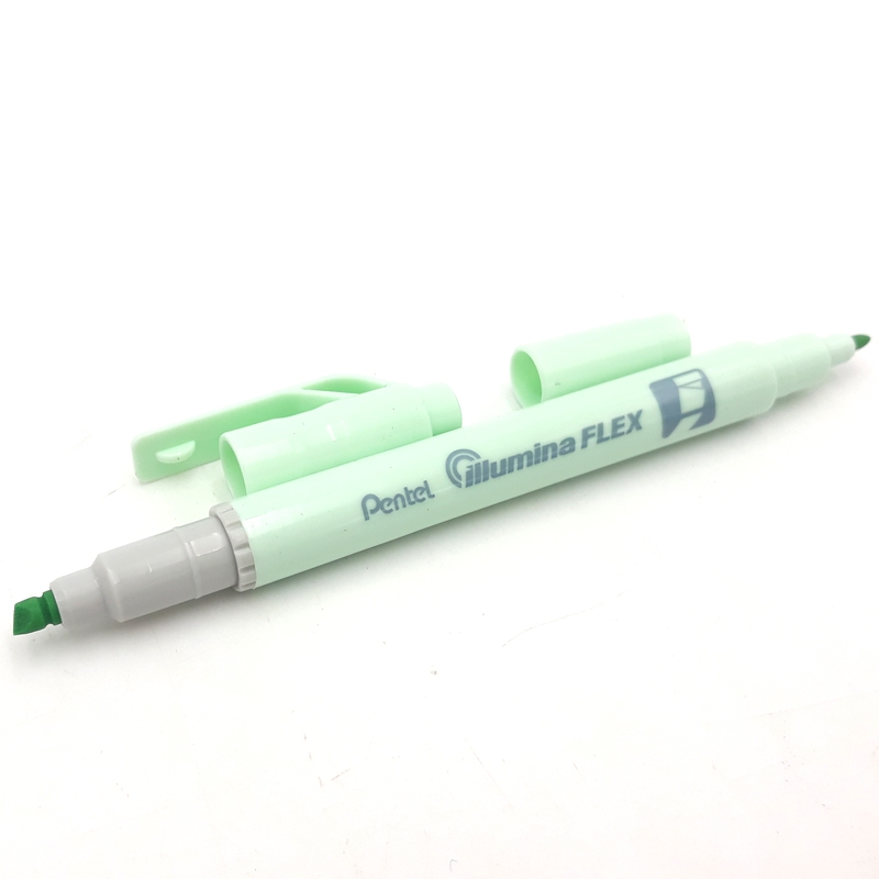 Bút Dạ Quang 2 Đầu Pastel Pentel-SLW11P-K - Pastel Green - Xanh Lá