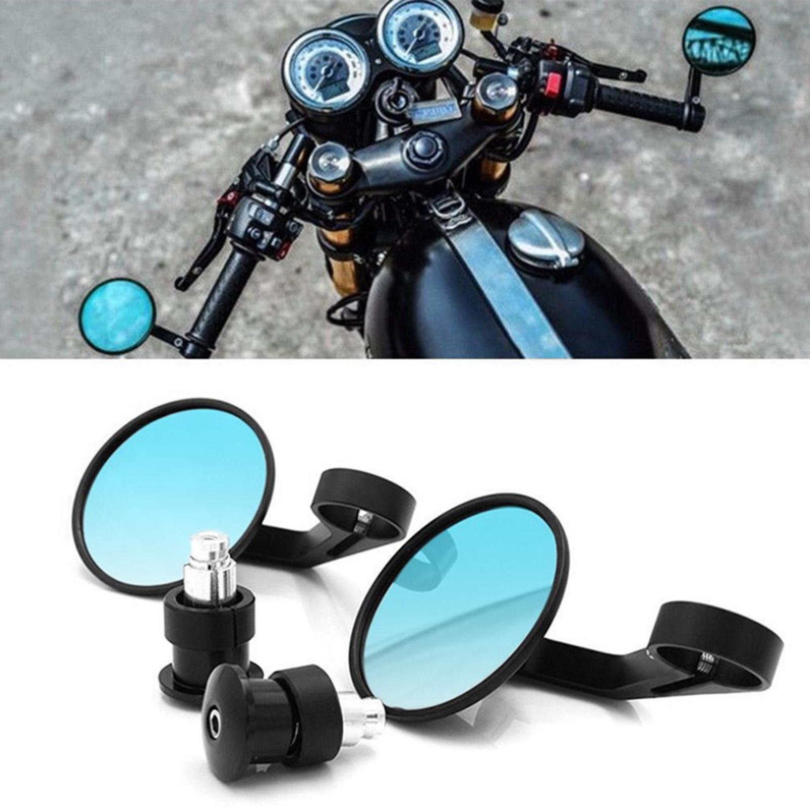 2pcs Motorcycle Rear View Mirrors Aluminum Alloy Motorbike Side View Mirrors