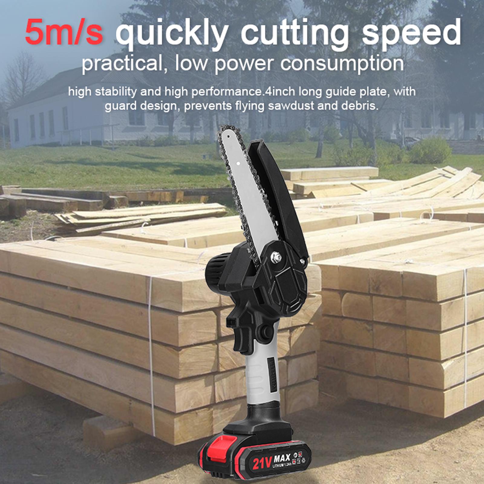 21V 6Inch Di Động Điện Tỉa Cưa Gỗ Nhỏ Tách Cưa Bàn Chải Động Cơ Một Tay Dụng Cụ Làm Rau Cau Cho Sân Vườn Vườn Cây Ăn Trái