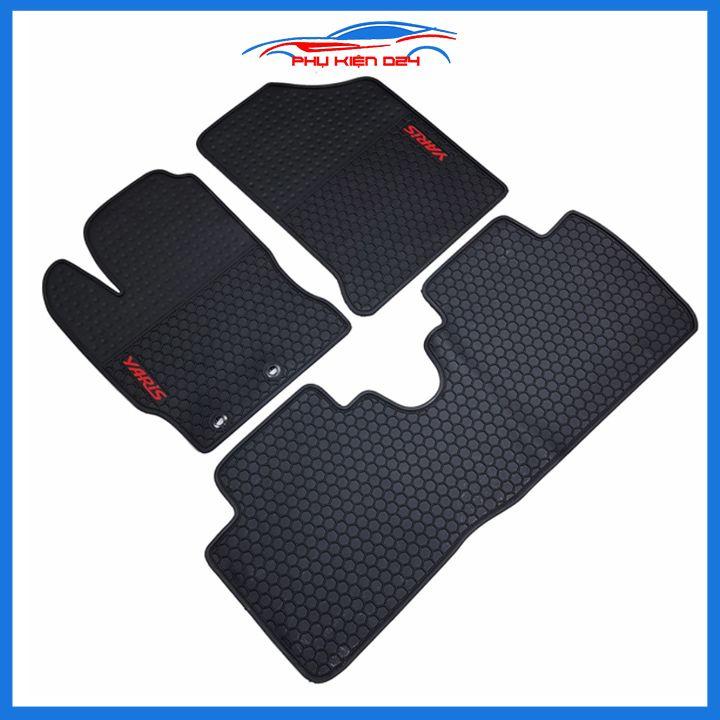 Lót sàn ô tô cao su Yaris 2014-2015-2016-2017-2018-2019-2020-2022 không mùi chống trơn trượt