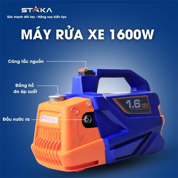 Máy Rửa Xe 1600W (không chỉnh áp) STAKA (1C/H, 1C/T) KA-2794