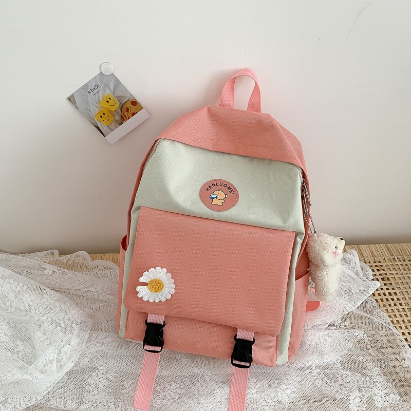 Balo nữ du lịch đi học thời trang hoa cúc cute đẹp BL31 cá tính lịch lãm