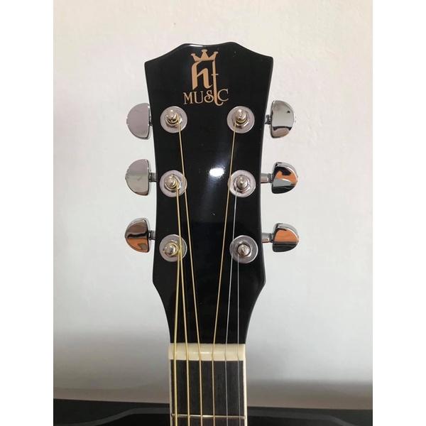 Đàn Guitar Acoustic HT Music có EQ - màu đen bóng - size 40 | Chính hãng