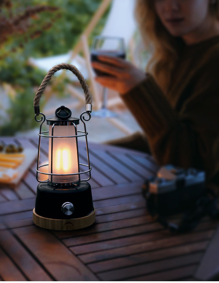 Đèn Dã Ngoại Pin Sạc Wild Land - Hemp Rope Lantern