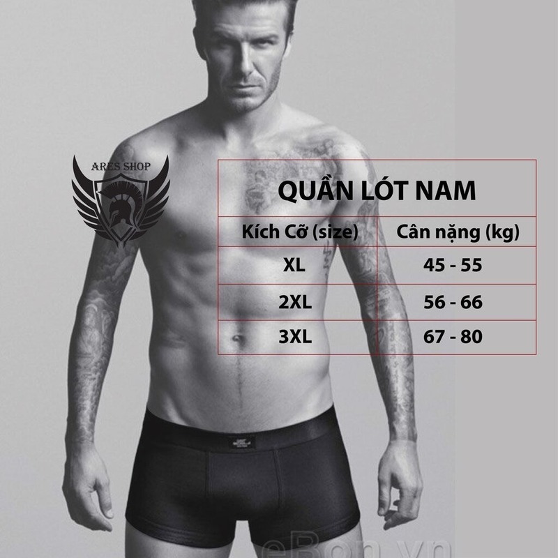 Quần lót nam, quần boxer nam hàng cao cấp chất thun lạnh siêu mát, kháng khuẩn, thấm hút mồ hôi tốt - Fa.pass - ARES SHOP