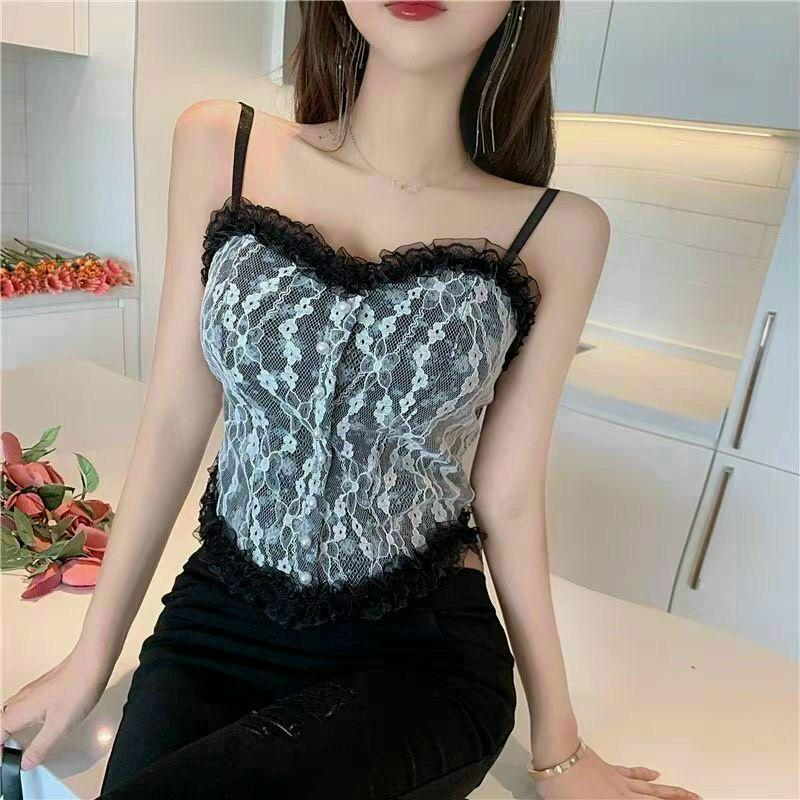 áo crop top cúc ngọc sáng chảnh, áo bra cúp có mút nâng ngực