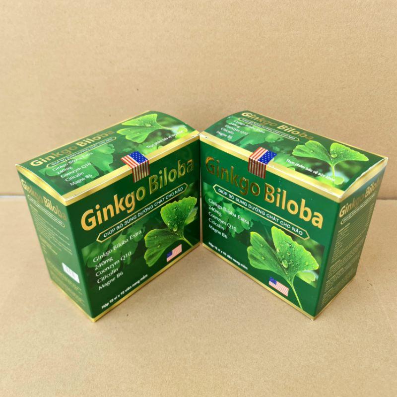 Hoạt huyết dưỡng não Ginkgo Biloba 240mg giúp bổ sung dưỡng chất cho não, tăng cường tuần hoàn máu não - Hộp 100 viên