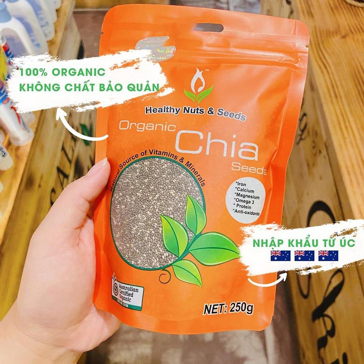 Hạt Chia Hữu Cơ Australia Healthy Food &amp; Nuts Organic Chia Seeds/500gram