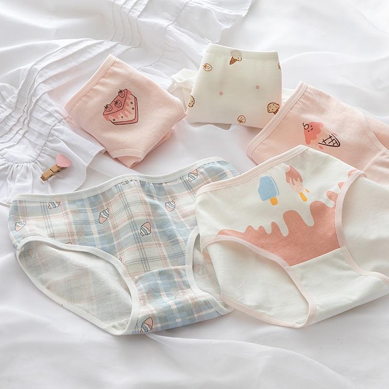 Quần Lót Nữ Cotton Hình Kem Cô Gái Ngang Eo .Hàng Loại Đẹp.