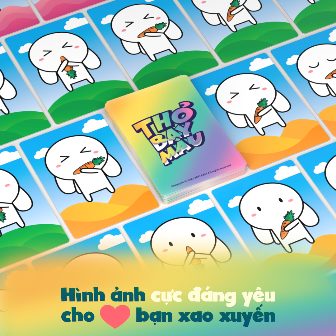 Bộ bài Thỏ Bay Màu Boardgame Hot nhất 2022