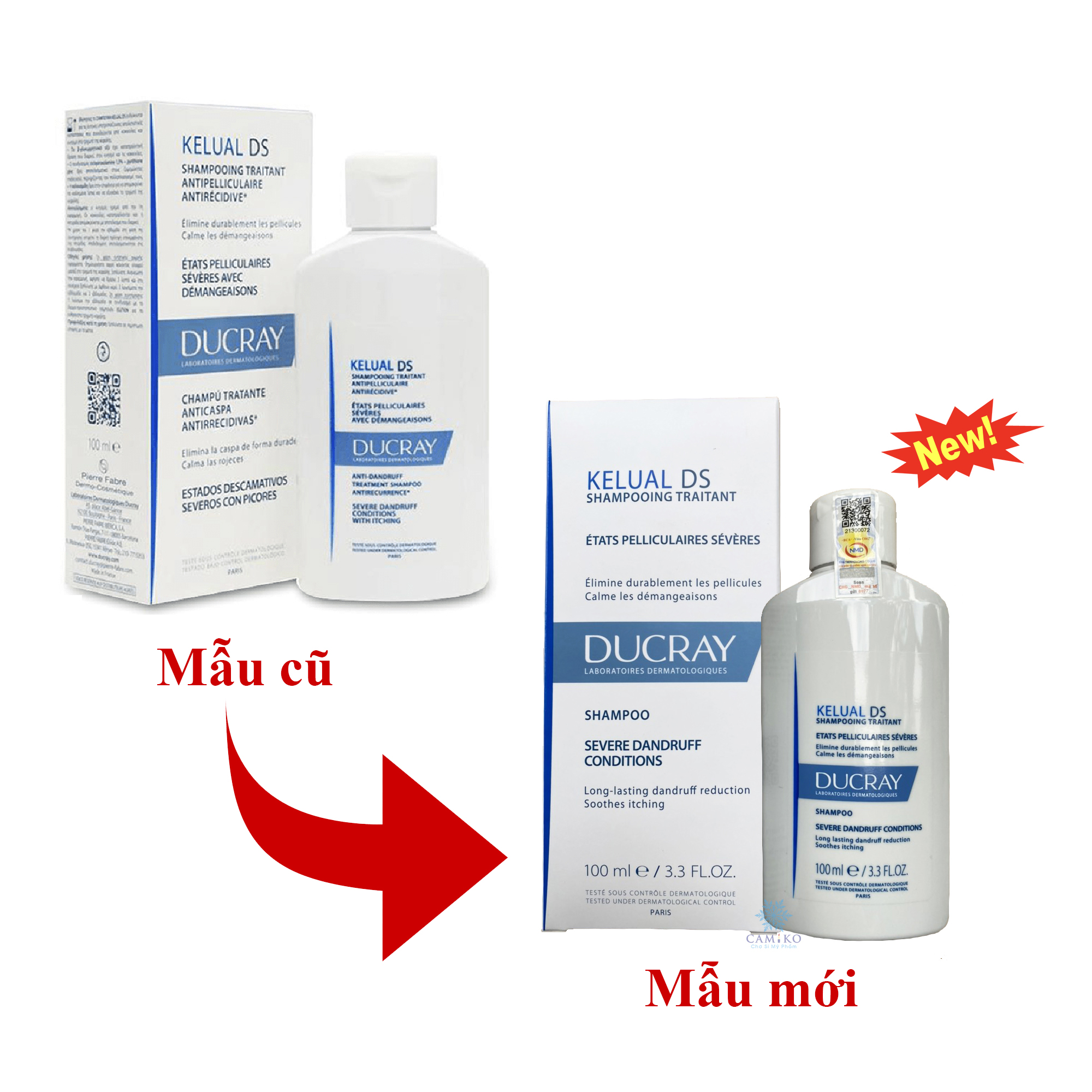 Dầu Gội Hỗ Trợ Trị Gàu Nặng Kelual Ds Shampoo Ducray 100ml - 100795804