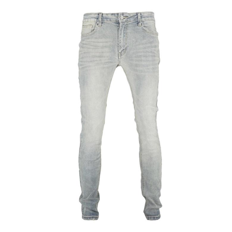 Quần Jean Nam TLB-01 Màu Xanh Nhạt Kiểu Trơn Chất Jeans Co Giãn Bền Màu Không Phai