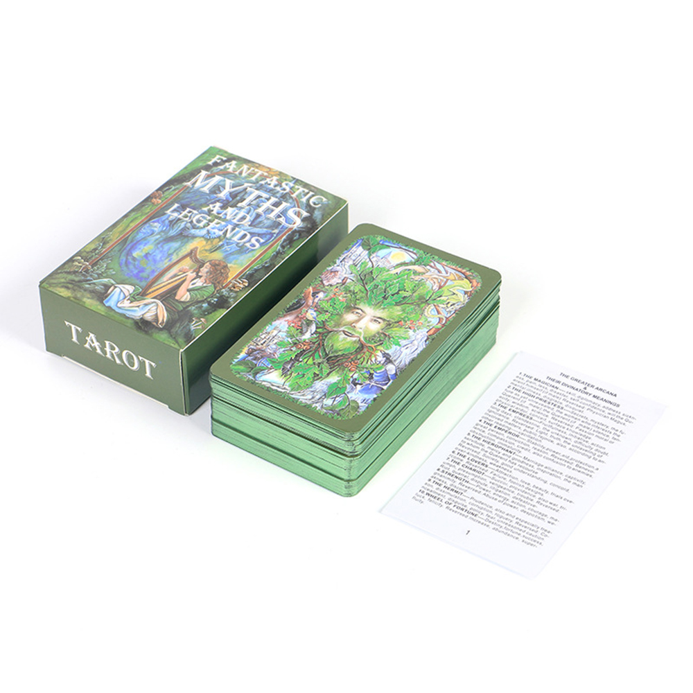 [Mạ Cạnh] Bài Tarot Fantastic Myths And Legends Tarot 78 Lá  Xanh Đá Thanh Tẩy Và Giấy Hướng Dẫn