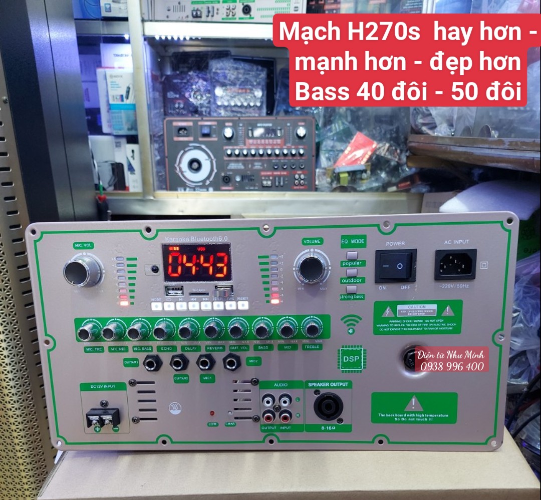 Mạch Loa Kéo DSP REVERB H270s ( có lựa chọn kèm Mic vs Không kèm mic