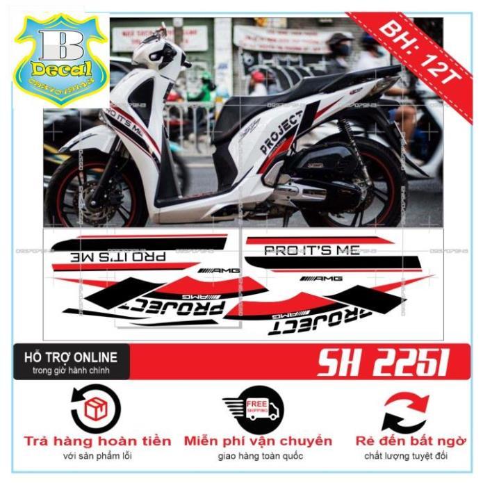 TEM XE SH 2019 TRẮNG ĐỎ ĐEN