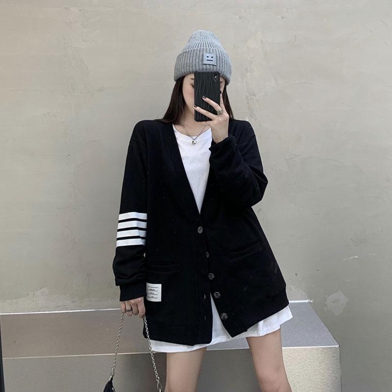 Áo khoác,áo nỉ,áo Cardigan Kẻ vạch tay phong cách Ulzzang Hàn Quốc cho cả nam,nữ