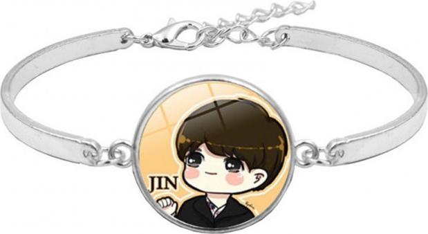Lắc tay kiềng mặt Chibi JIN BTS