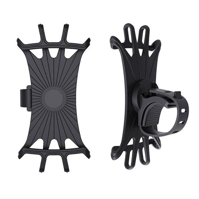 Silicone Bicycle Phone Holder for 11 pro max 6 7 8 plus X Xr Xs for Mobile Phone Mount Band Bike GPS Clip Universal