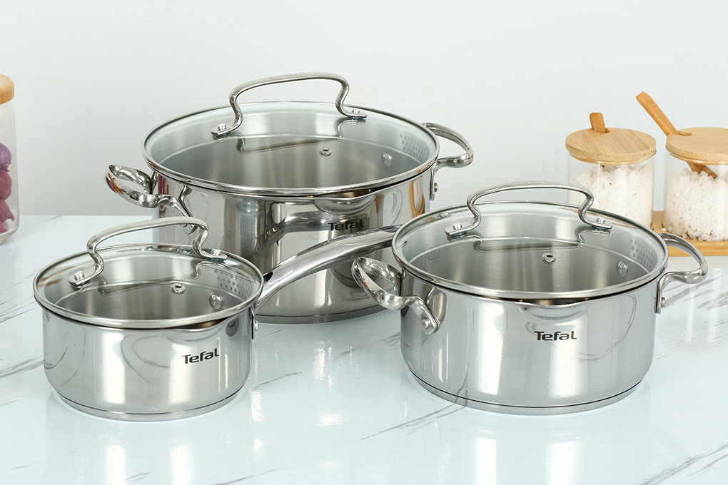 Bộ 3 nồi inox Tefal Duetto Plus - Hàng chính hãng
