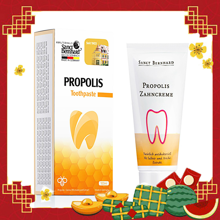 Kem đánh răng Propolis Zahncreme giúp chống viêm, kháng khuẩn, làm sạch răng miệng và mang lại hơi thở thơm mát, phòng ngừa sâu răng