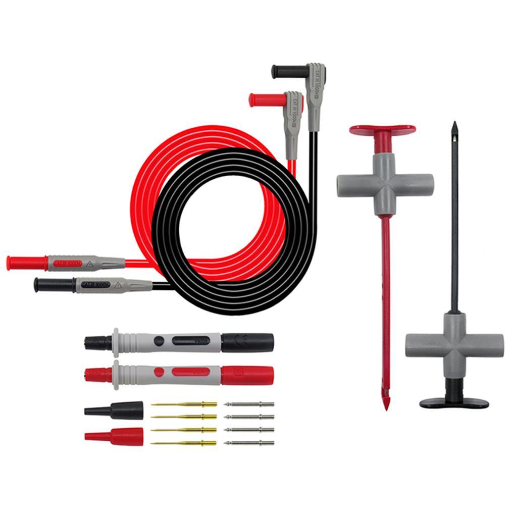 Electrical Multimeter Test Leads Set with Alligator Clips, Test Hook, Test Probes, Professional Kit Set