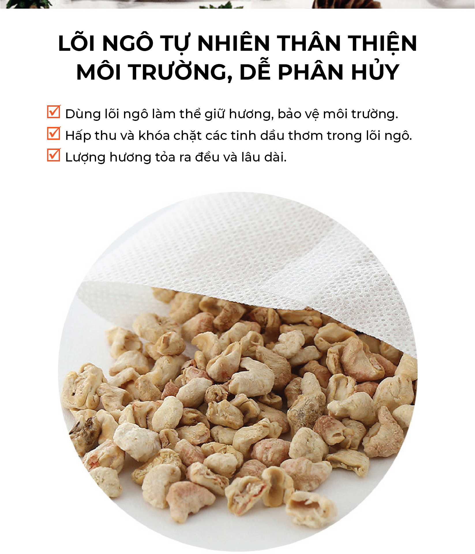 TÚI THƠM HỮU CƠ KHỬ MÙI NẤM MỐC, CHỐNG CÔN TRÙNG, TẠO HƯƠNG THƠM, LƯU HƯƠNG LÂU - XUẤT NHẬT/HÀN/CHÂU ÂU