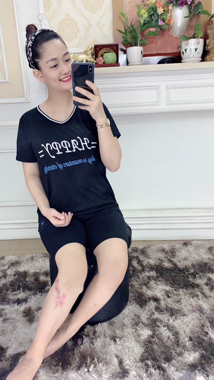 Bộ đồ mặc nhà chất cotton nhẹ nhàng