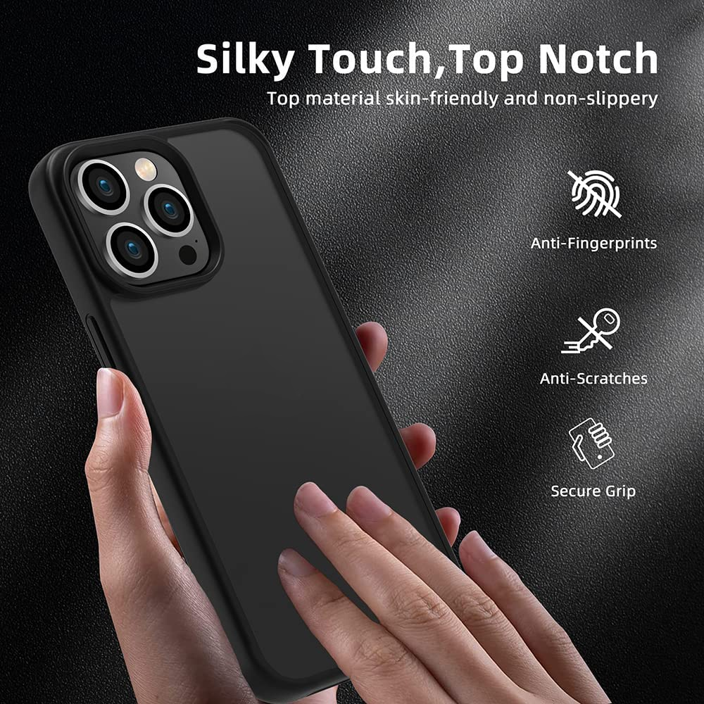 Ốp lưng nhám chống sốc viền silicon cho iPhone 14 Pro Max hiệu X-Level Frosted Sand Case mặt lưng nhám mờ, gờ bảo vệ Camera - hàng nhập khẩu
