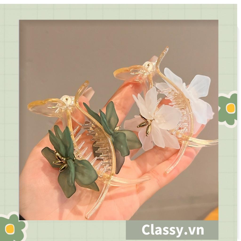 Kẹp càng cua, kẹp tóc Classy cỡ nhỏ, kẹp đính hoa sang trọng PK1615