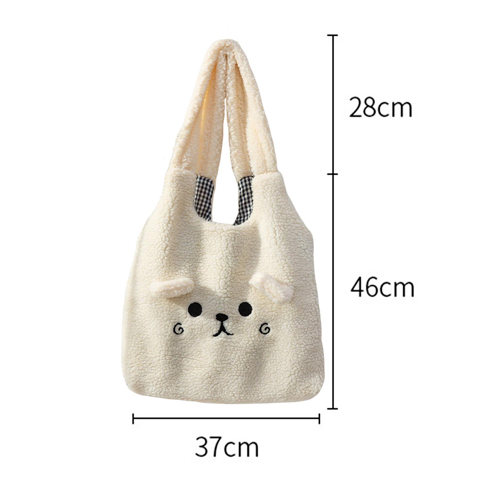 Women Plush Handbag Single Shoulder Bag Versatile Styles Lightweight Gift for Girlfriends, Wives, and mother