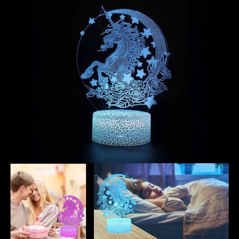 Đèn Ngủ Hình Kỳ Lân 3d Cho Bé